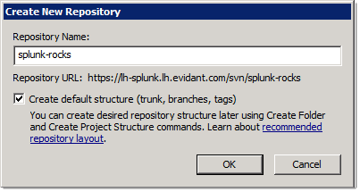 Splunk Create new repository