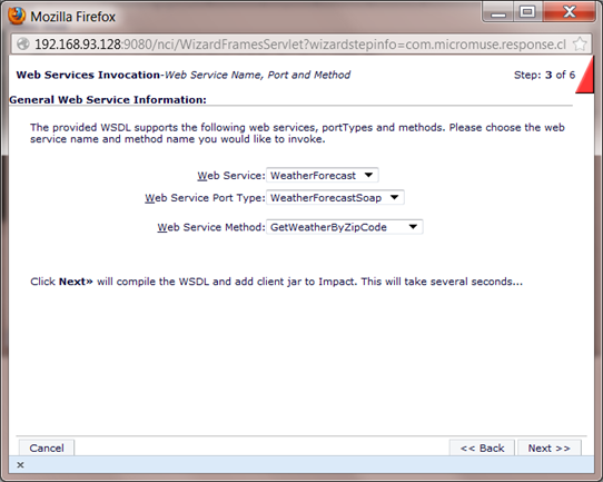 Netcool Impact Web Services Wizard General Info